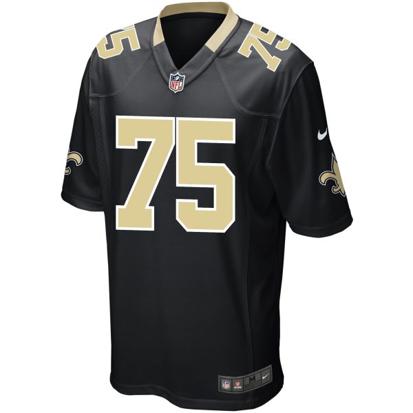 Men's Nike Andrus Peat Black New Orleans Saints Game Player Jersey