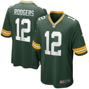 Men's Green Bay Packers Aaron Rodgers Nike Green Game Player Jersey