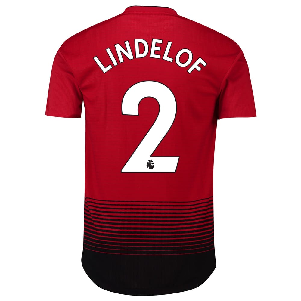 Premier League Manchester United Home Jersey Shirt 2018-19 player Lindelof 2 printing for Men