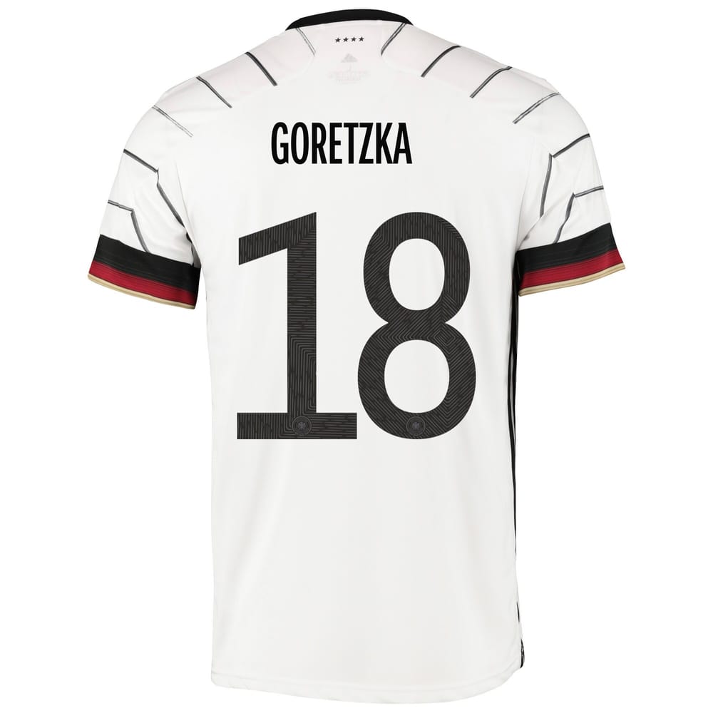 Germany Home Jersey Shirt 2019-21 player Goretzka 18 printing for Men