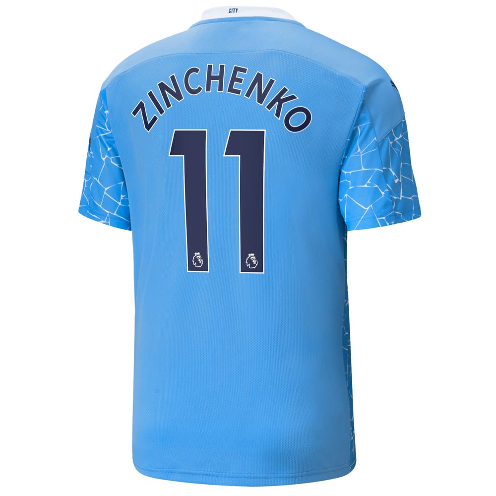 Premier League Manchester City Home Jersey Shirt 2020-21 player Zinchenko 11 printing for Men