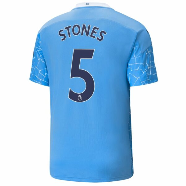 Premier League Manchester City Home Jersey Shirt 2020-21 player Stones 5 printing for Men