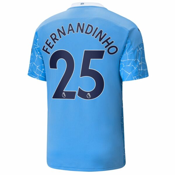 Premier League Manchester City Home Jersey Shirt 2020-21 player Fernandinho 25 printing for Men