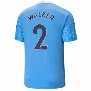 Premier League Manchester City Home Jersey Shirt 2020-21 player Walker 2 printing for Men
