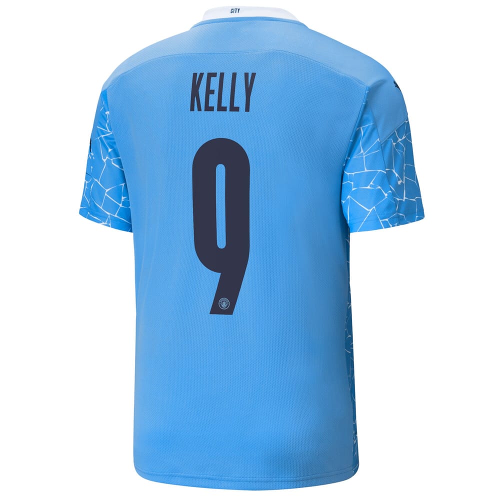 Premier League Manchester City Home Jersey Shirt 2020-21 player Kelly 9 printing for Men