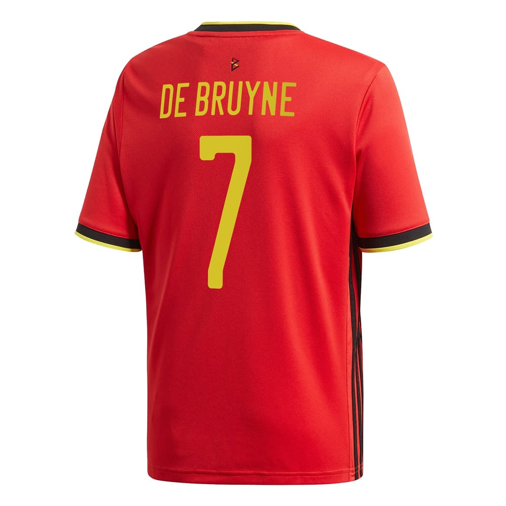 Belgium Home Jersey Shirt 2019-21 player De Bruyne 7 printing for Men