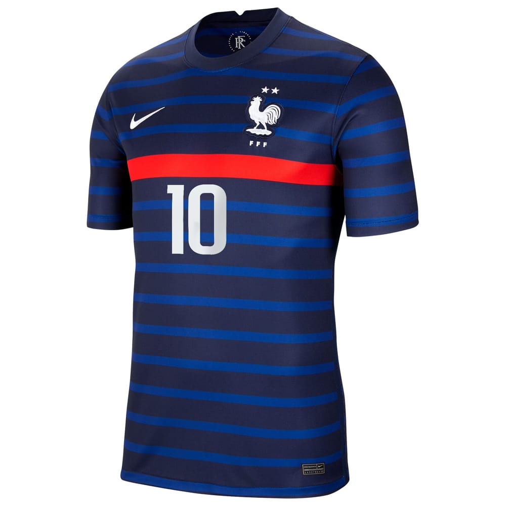 France Home Jersey Shirt 2020-21 player Mbappe 10 printing for Men