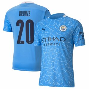 Premier League Manchester City Home Jersey Shirt 2020-21 player Bronze 20 printing for Men