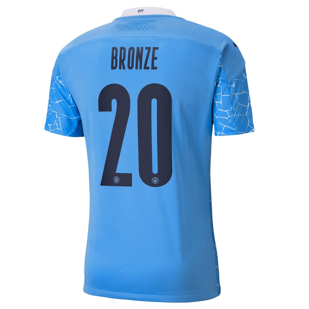 Premier League Manchester City Home Jersey Shirt 2020-21 player Bronze 20 printing for Men