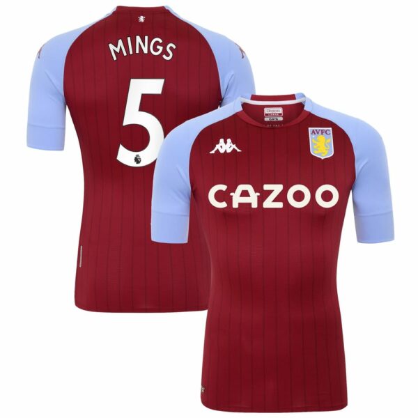 Premier League Aston Villa Home Jersey Shirt 2020-21 player Mings 5 printing for Men
