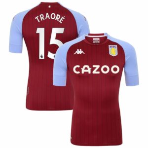 Premier League Aston Villa Home Jersey Shirt 2020-21 player Traore 15 printing for Men