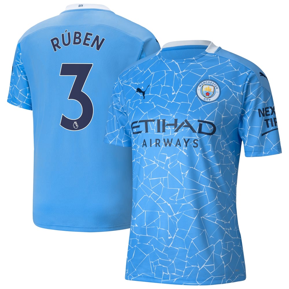 Premier League Manchester City Home Jersey Shirt 2020-21 player Ruben 3 printing for Men