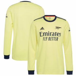 Premier League Arsenal Away Long Sleeve Jersey Shirt 2021-22 for Men