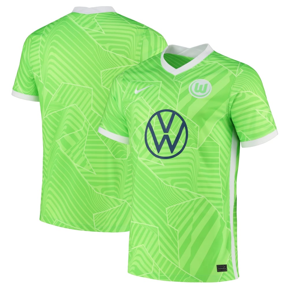 Bundesliga VfL Wolfsburg Home Jersey Shirt 2021-22 for Men