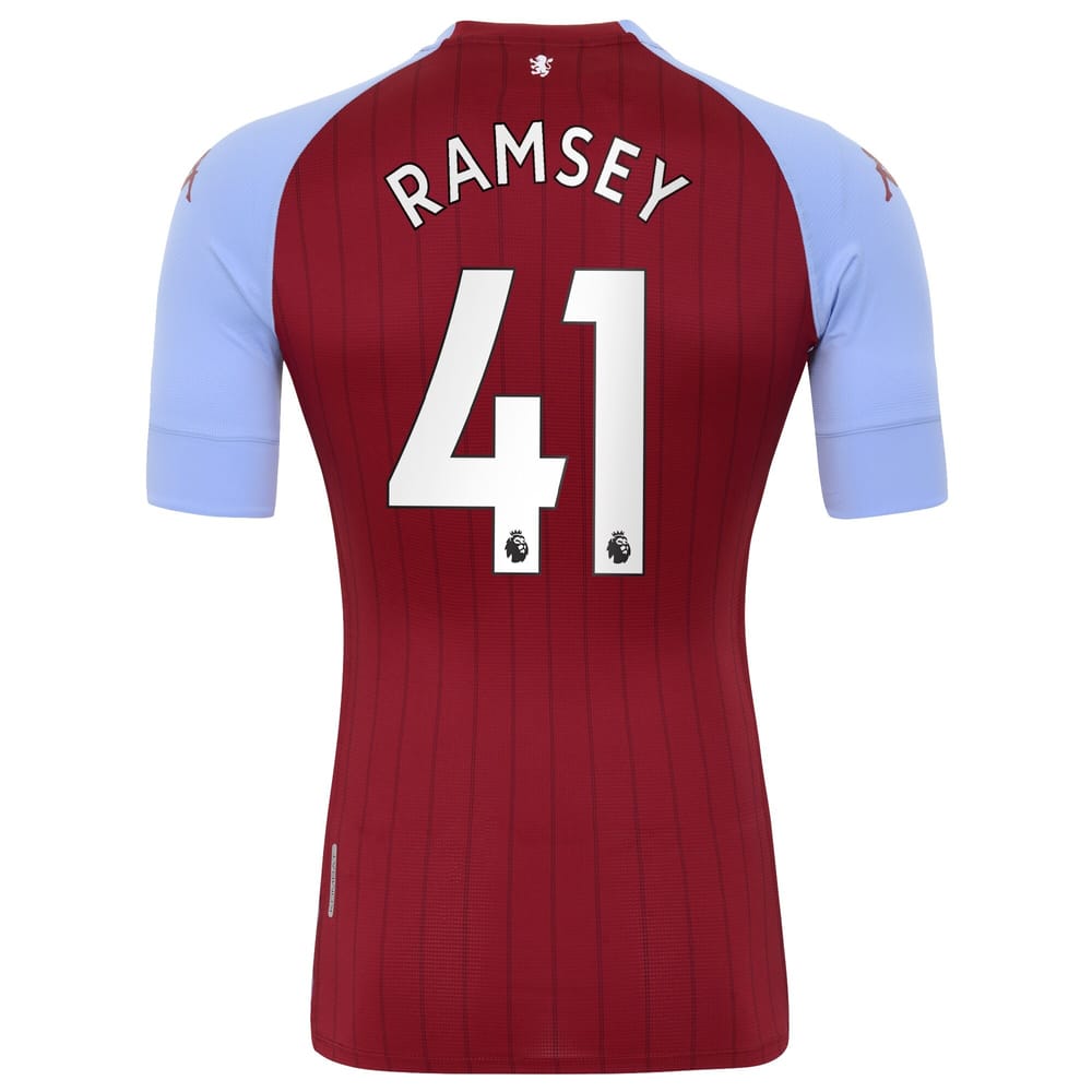 Premier League Aston Villa Home Jersey Shirt 2020-21 player Ramsey 41 printing for Men