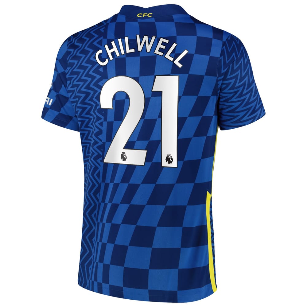 Premier League Chelsea Home Jersey Shirt 2021-22 player Chilwell 21 printing for Men