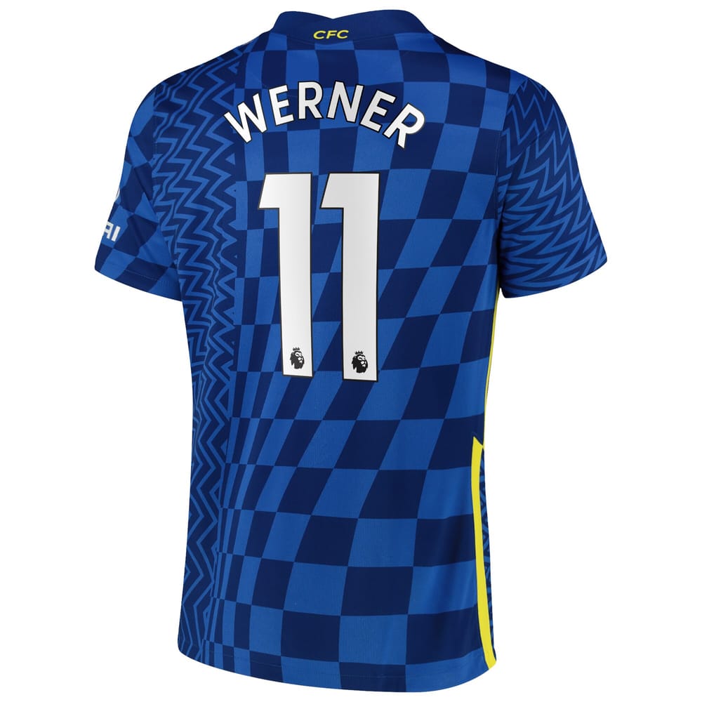 Premier League Chelsea Home Jersey Shirt 2021-22 player Werner 11 printing for Men