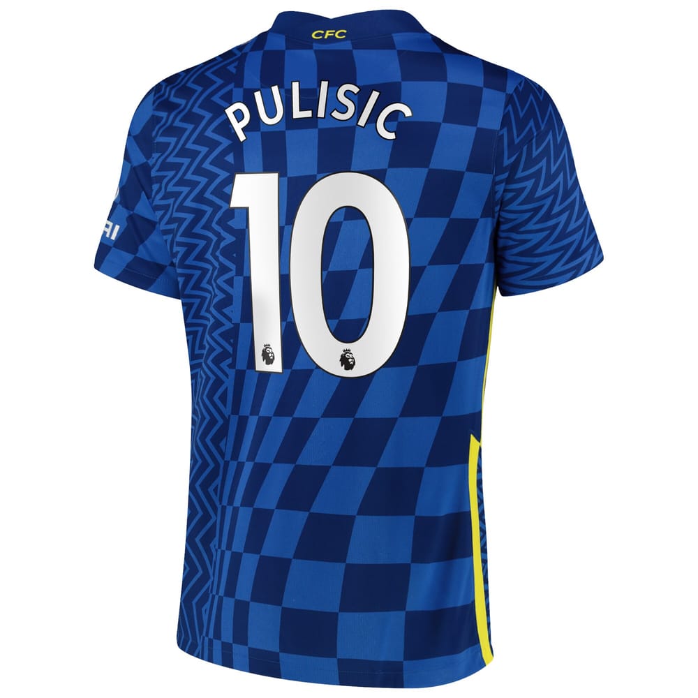 Premier League Chelsea Home Jersey Shirt 2021-22 player Pulisic 10 printing for Men