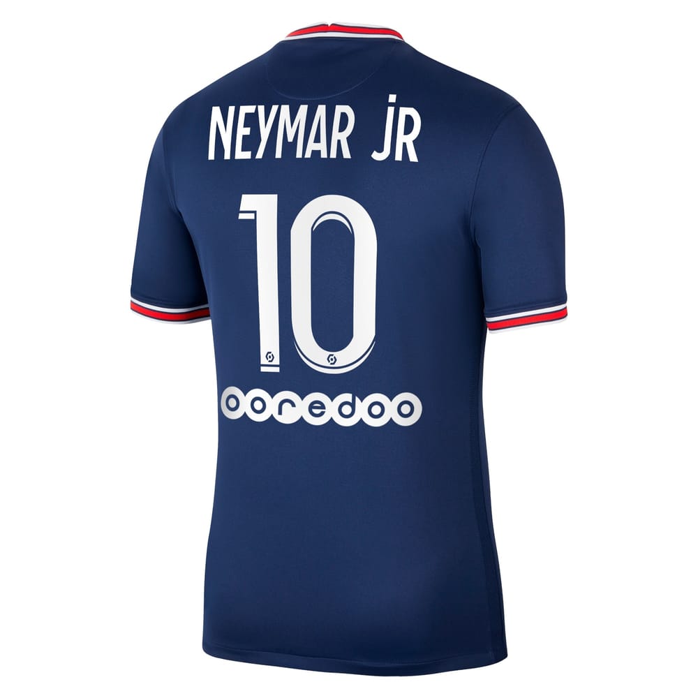 Ligue 1 Paris Saint-Germain Home Jersey Shirt 2021-22 player Neymar Jr 10 printing for Men