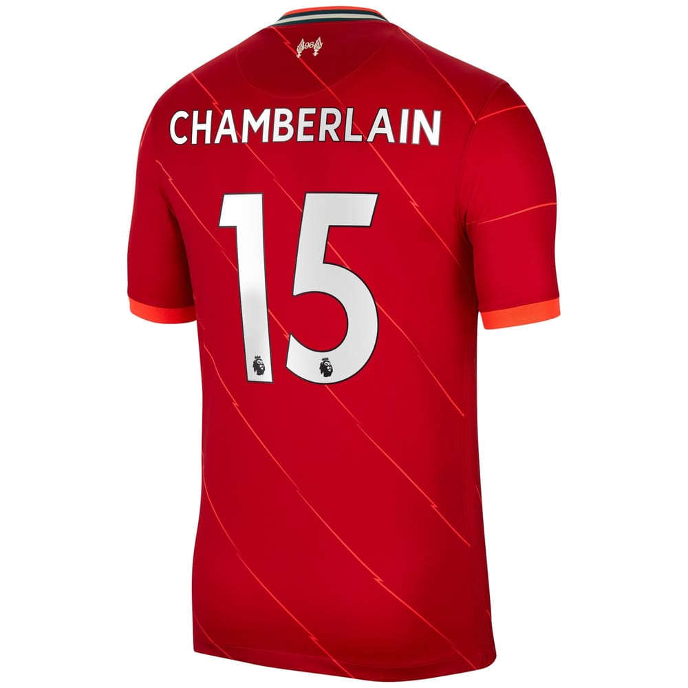 Premier League Liverpool Home Jersey Shirt 2021-22 player Chamberlain 15 printing for Men