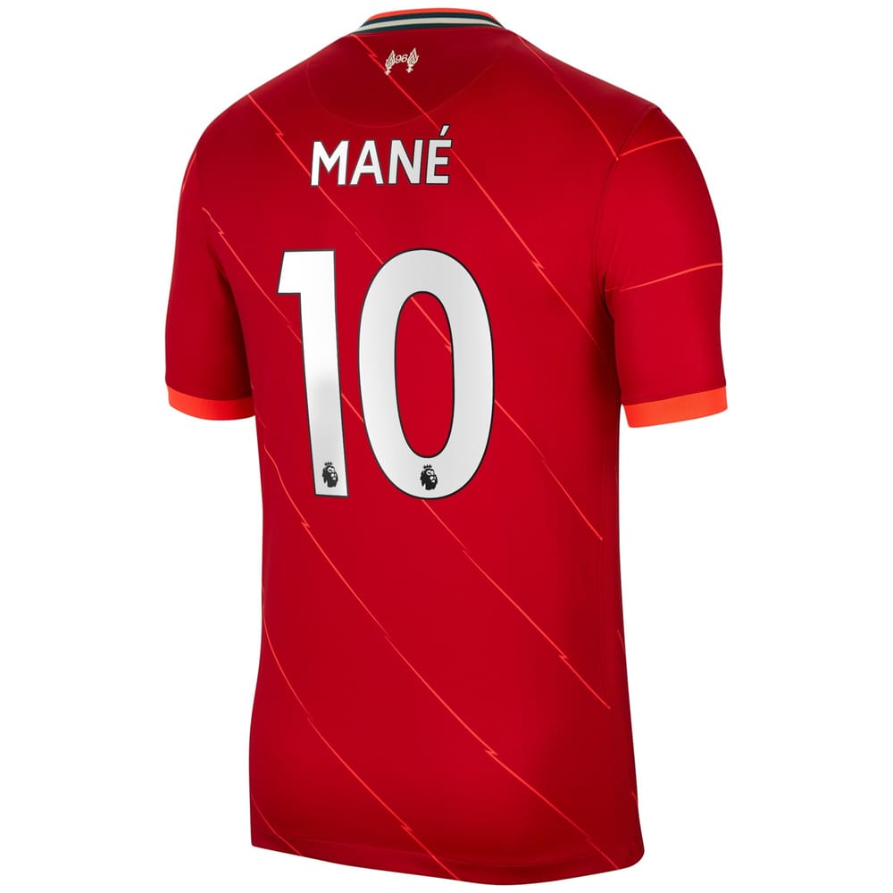 Premier League Liverpool Home Jersey Shirt 2021-22 player Mané 10 printing for Men