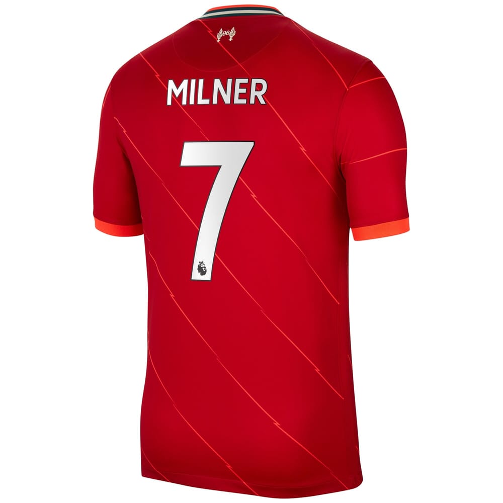 Premier League Liverpool Home Jersey Shirt 2021-22 player Milner 7 printing for Men