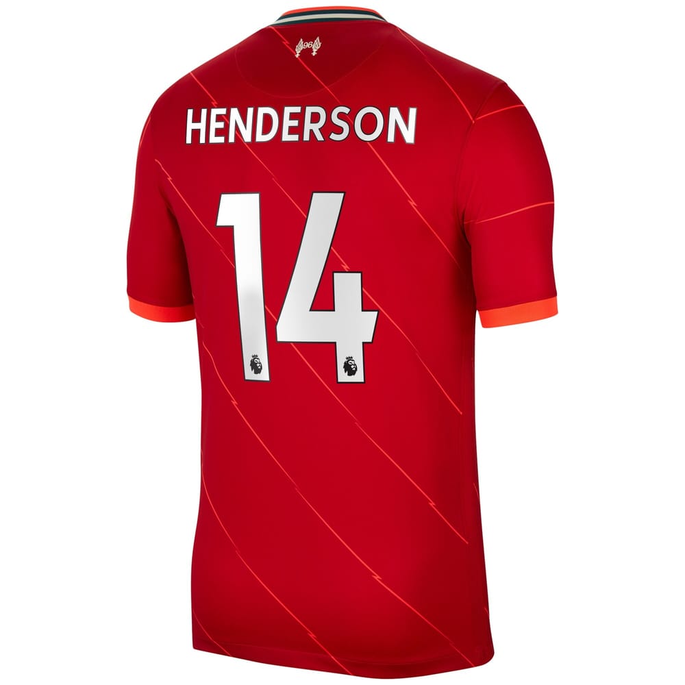 Premier League Liverpool Home Jersey Shirt 2021-22 player Henderson 14 printing for Men