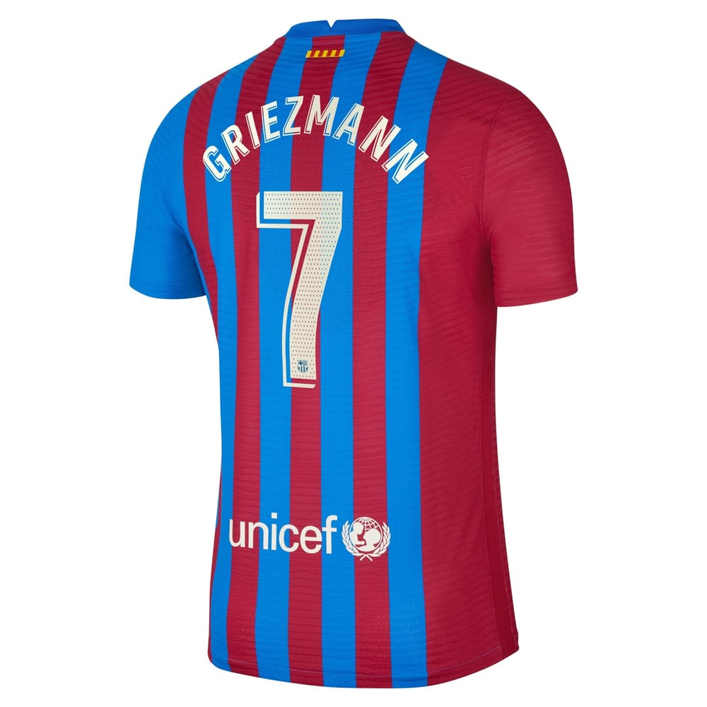 La Liga Barcelona Home Jersey Shirt 2021-22 player Griezmann 7 printing for Men