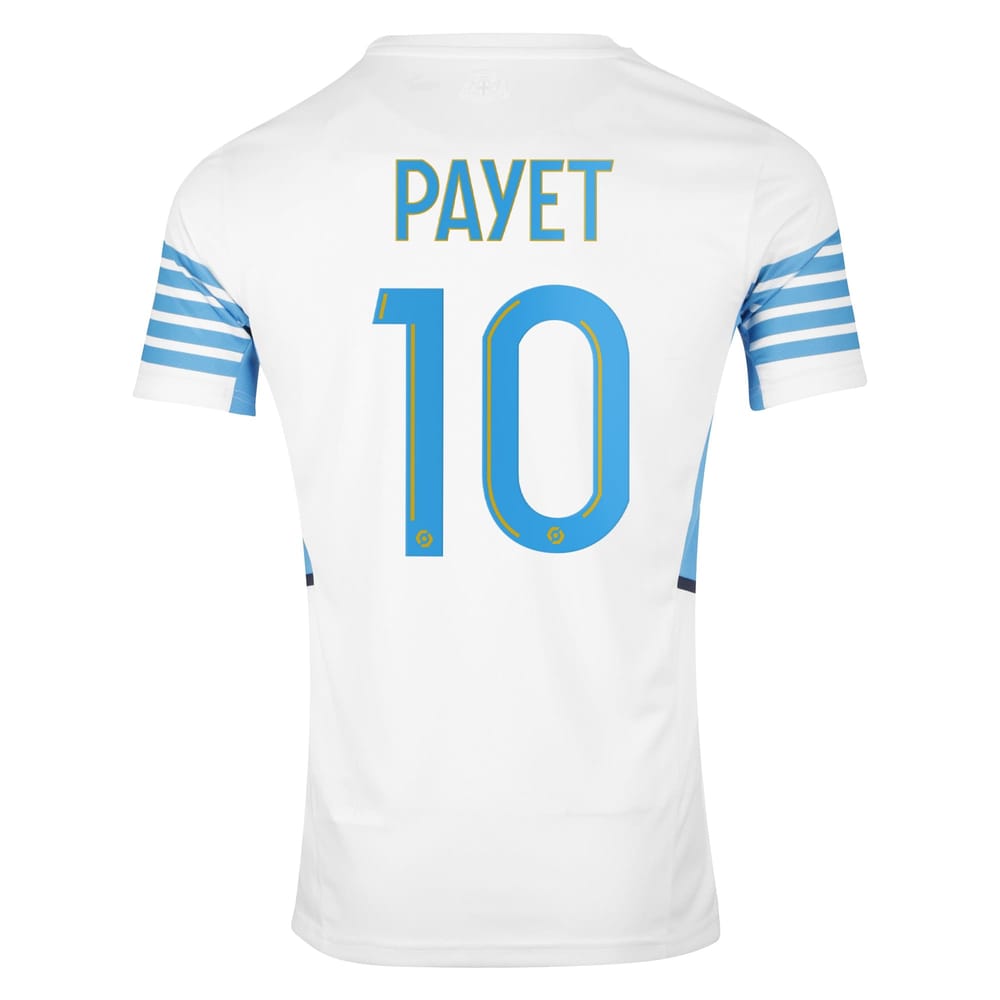 Ligue 1 Olympique Marseille Home Jersey Shirt 2021-22 player Payet 10 printing for Men