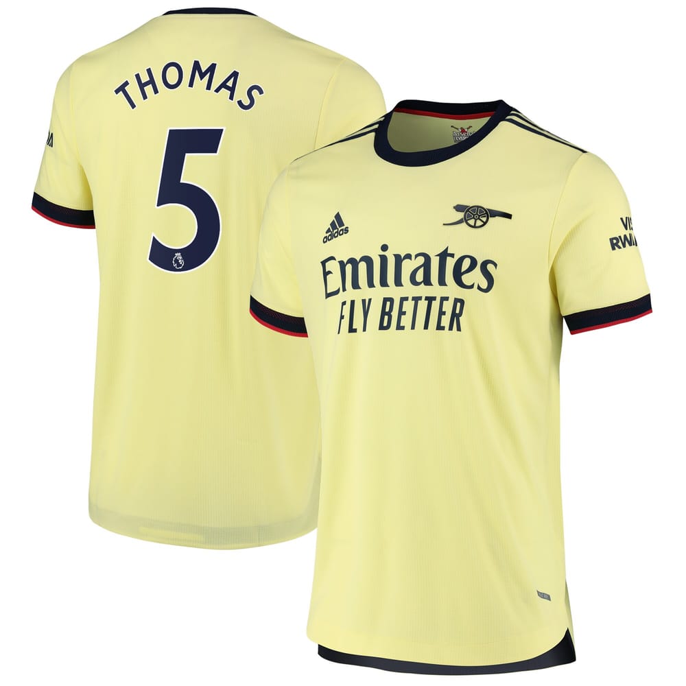 Premier League Arsenal Away Jersey Shirt 2021-22 player Thomas 5 printing for Men
