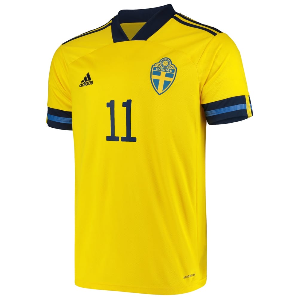Sweden Home Jersey Shirt 2019-21 player Ibrahimovic 11 printing for Men