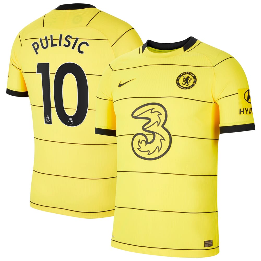 Premier League Chelsea Away Jersey Shirt 2021-22 player Pulisic 10 printing for Men