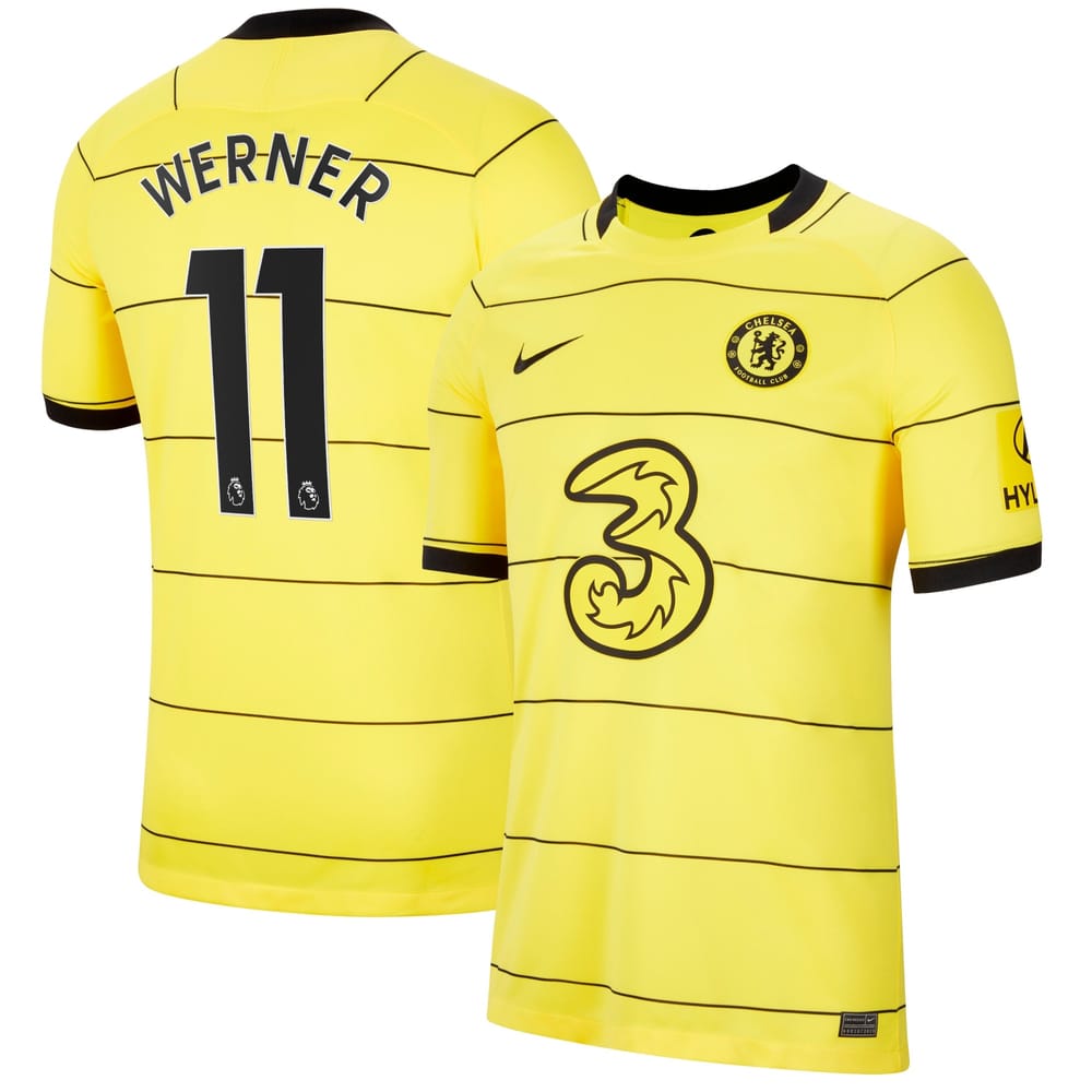 Premier League Chelsea Away Jersey Shirt 2021-22 player Werner 11 printing for Men