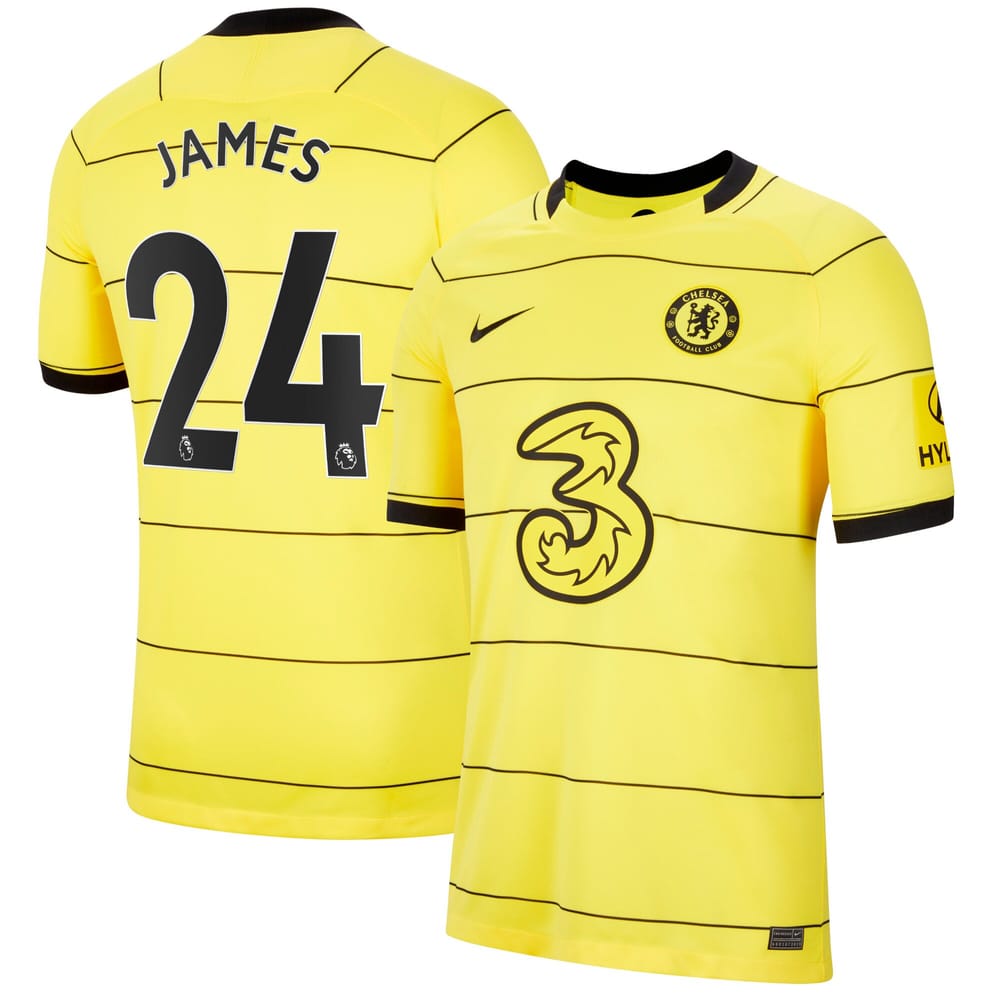 Premier League Chelsea Away Jersey Shirt 2021-22 player James 24 printing for Men