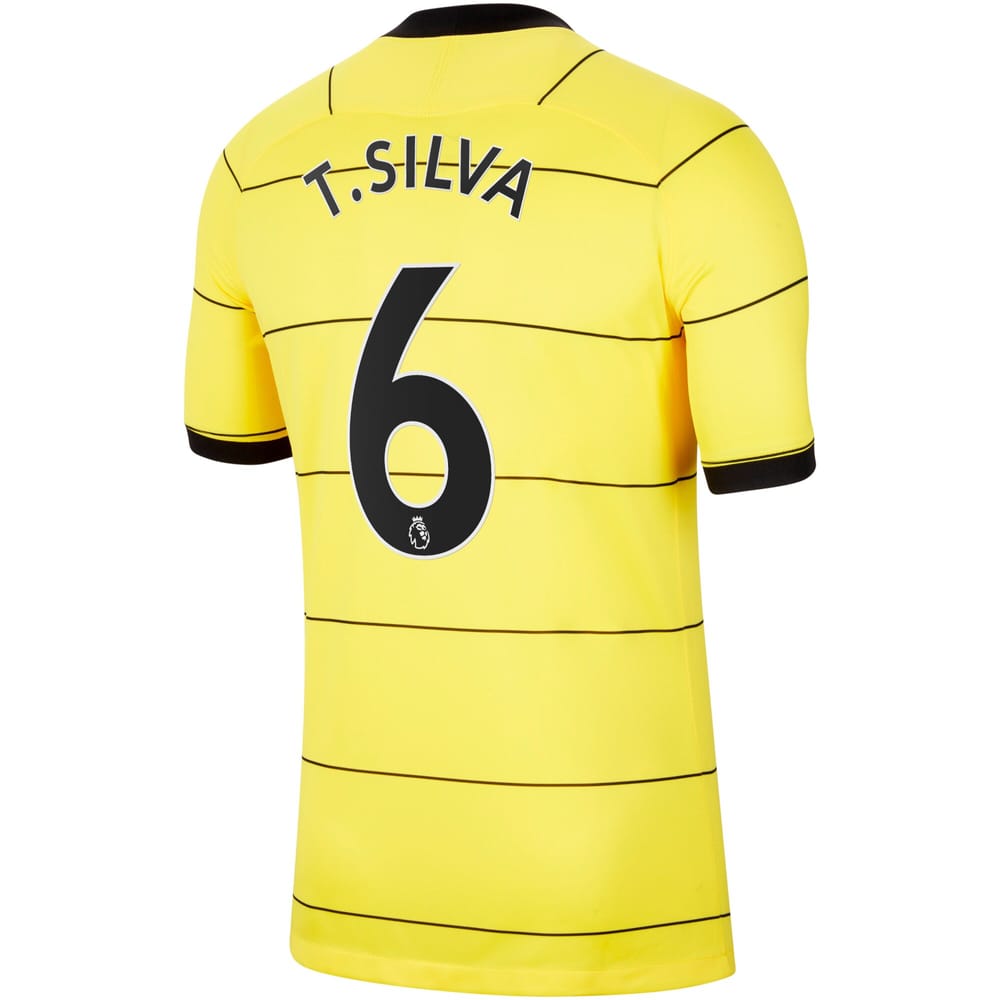 Premier League Chelsea Away Jersey Shirt 2021-22 player T. Silva 6 printing for Men