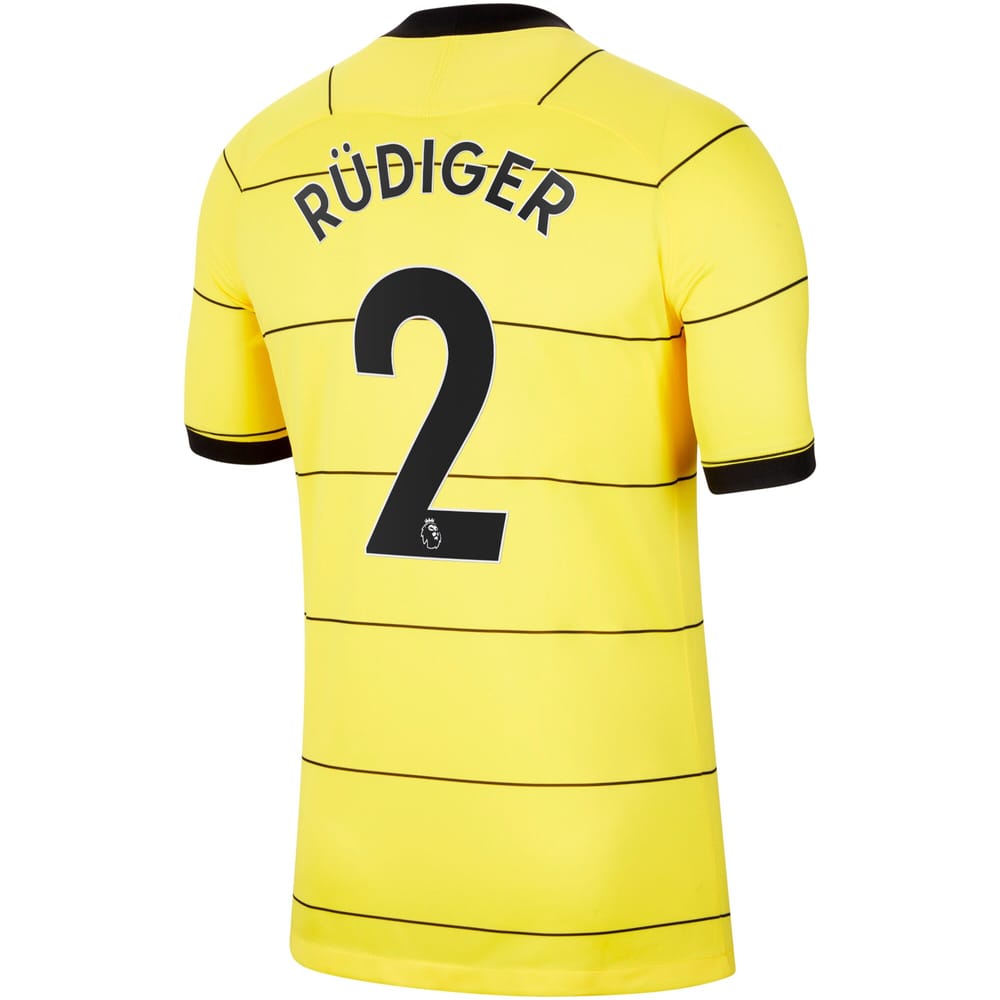 Premier League Chelsea Away Jersey Shirt 2021-22 player Rüdiger 2 printing for Men