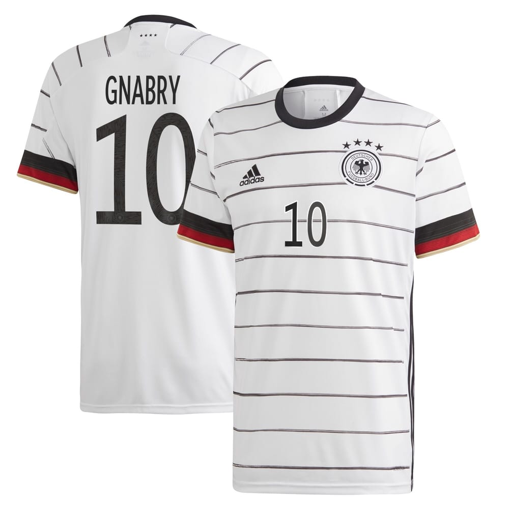 Germany Home Jersey Shirt 2019-21 player Gnabry 10 printing for Men