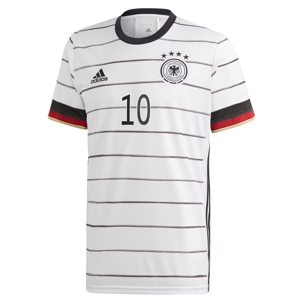 Germany Home Jersey Shirt 2019-21 player Gnabry 10 printing for Men