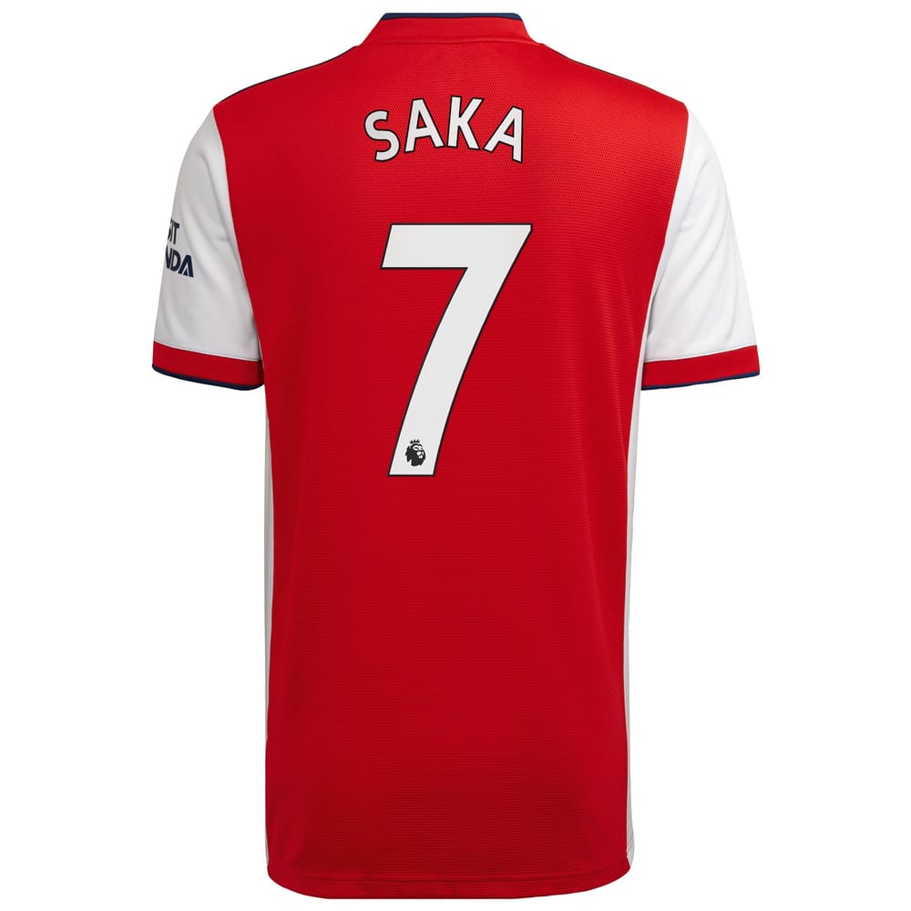 Premier League Arsenal Home Jersey Shirt 2021-22 player Saka 7 printing for Men