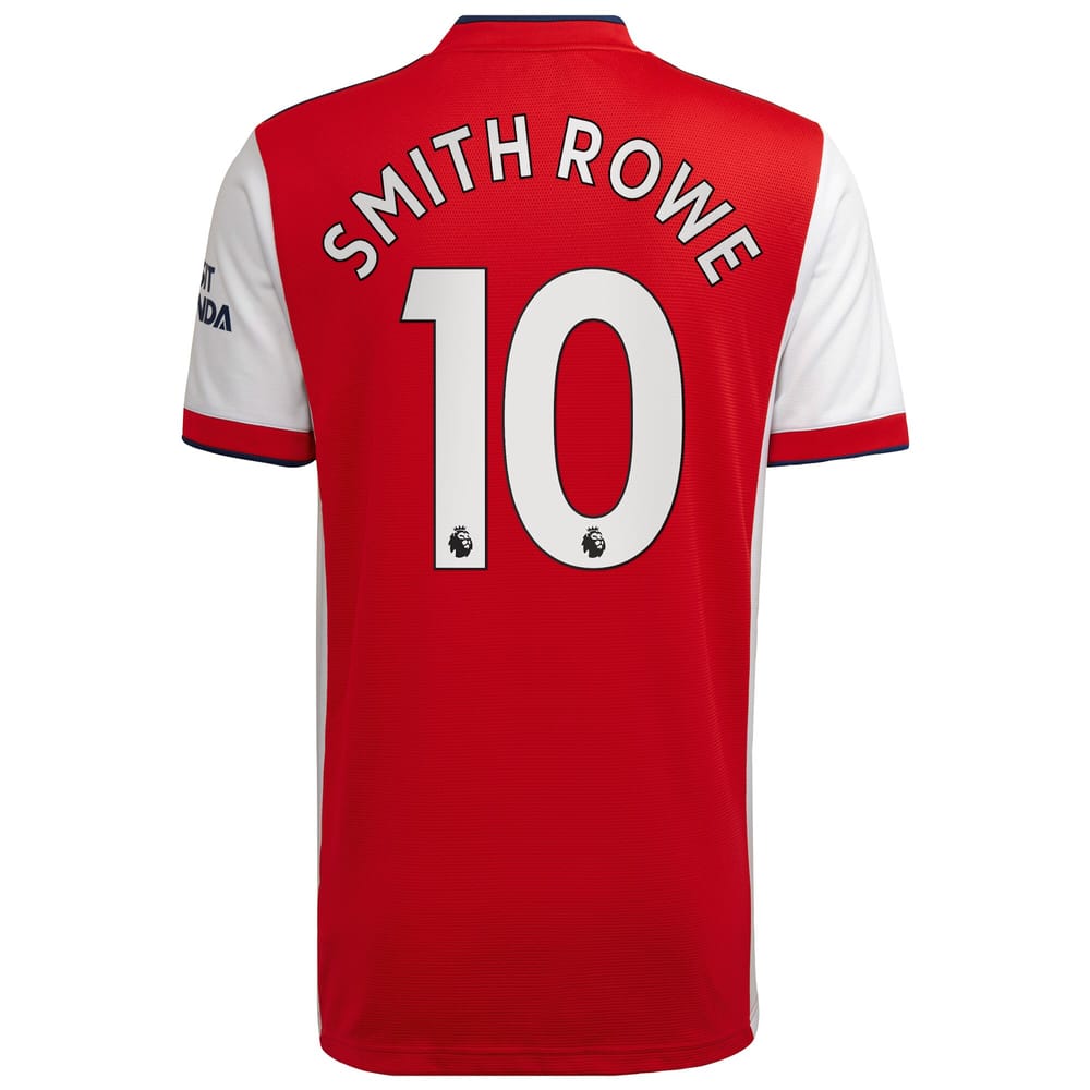 Premier League Arsenal Home Jersey Shirt 2021-22 player Smith Rowe 10 printing for Men