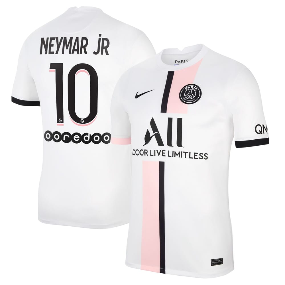 Ligue 1 Paris Saint-Germain Away Jersey Shirt 2021-22 player Neymar Jr 10 printing for Men