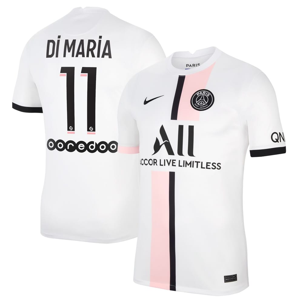 Ligue 1 Paris Saint-Germain Away Jersey Shirt 2021-22 player Di Maria 11 printing for Men