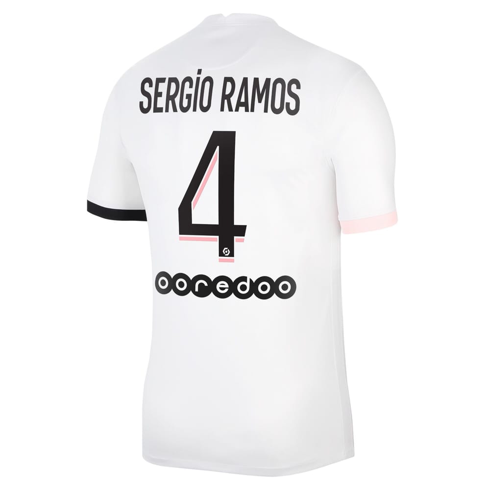 Ligue 1 Paris Saint-Germain Away Jersey Shirt 2021-22 player Sergio Ramos 4 printing for Men