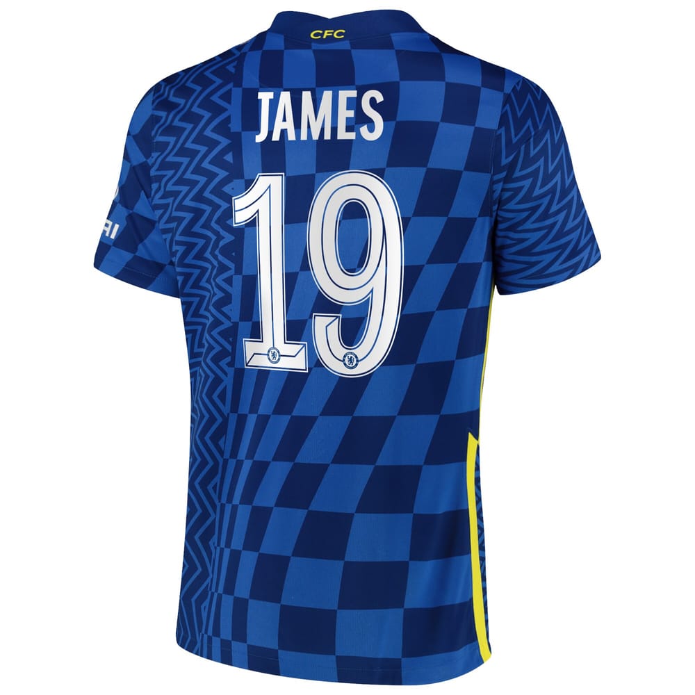 Premier League Chelsea Home Jersey Shirt 2021-22 player James 19 printing for Men