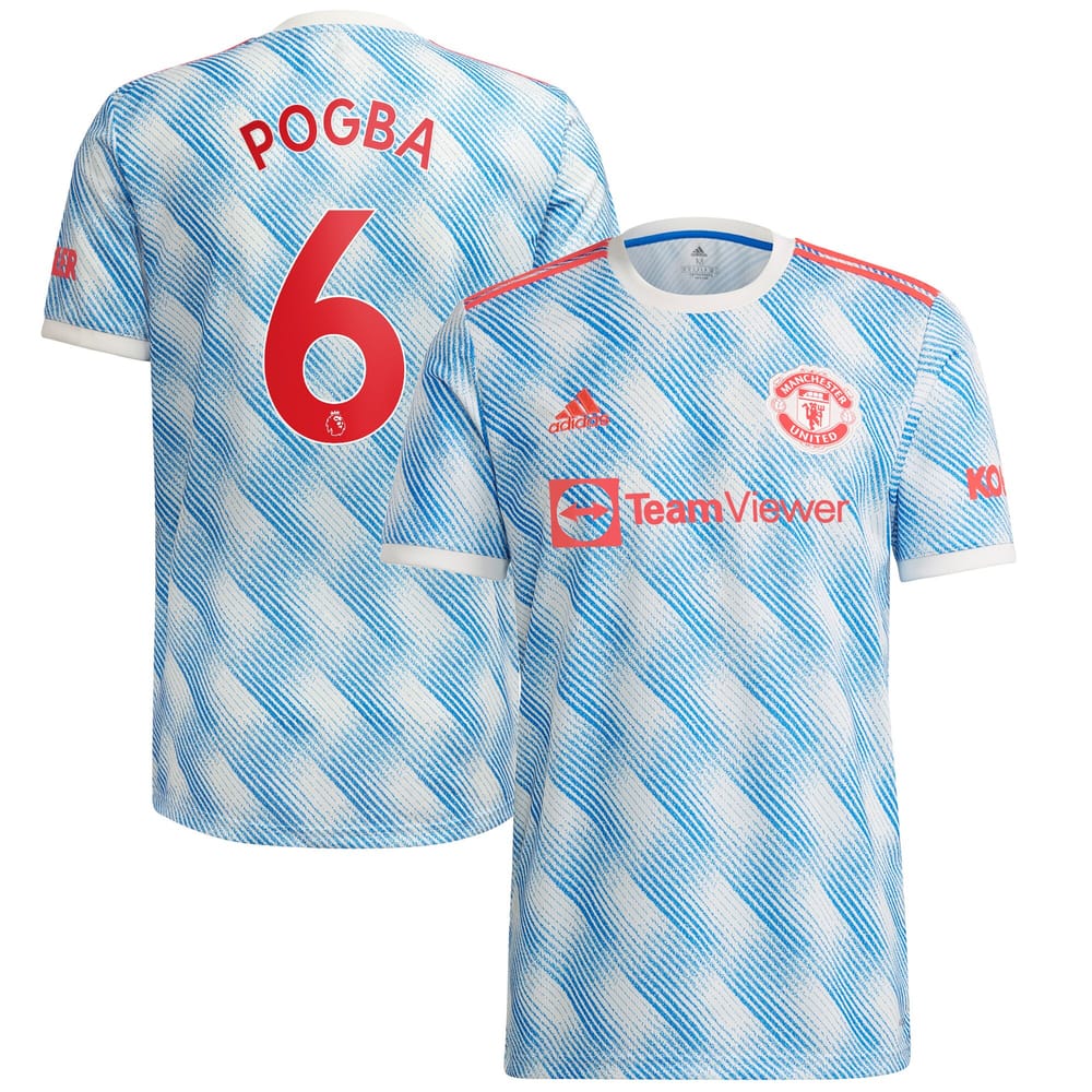 Premier League Manchester United Away Jersey Shirt 2021-22 player Pogba 6 printing for Men
