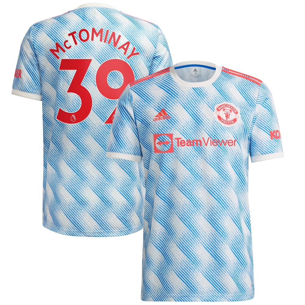 Premier League Manchester United Away Jersey Shirt 2021-22 player McTominay 39 printing for Men