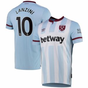 Premier League West Ham United Away Jersey Shirt 2021-22 player Lanzini 10 printing for Men