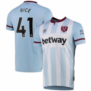Premier League West Ham United Away Jersey Shirt 2021-22 player Rice 41 printing for Men