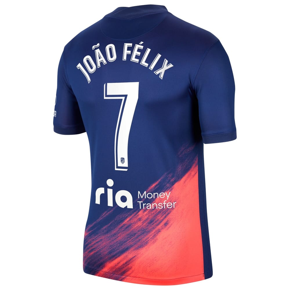 La Liga Atletico de Madrid Away Jersey Shirt 2021-22 player João Félix 7 printing for Men