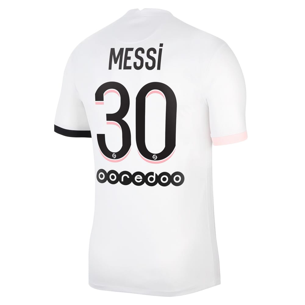 Ligue 1 Paris Saint-Germain Away Jersey Shirt 2021-22 player Messi 30 printing for Men